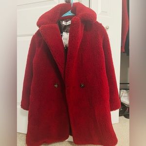 Faux shearling oversized coat